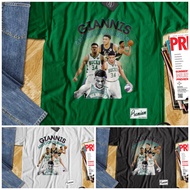 T-Shirt Premium Giannis 34 Design 1 N B A Basketball Bucks Asian Size 3Ball Digiprint