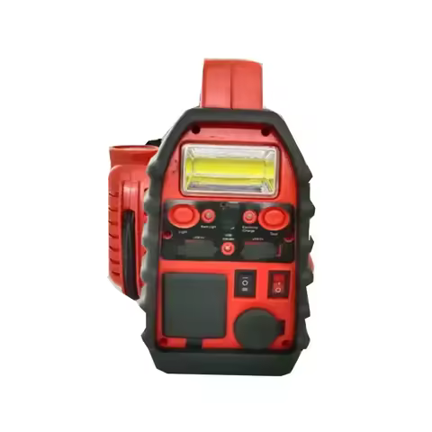 Car Battery Pack Booster Portable Charger Power Bank with Built In 22 Cylinder Air Compressor 220V C