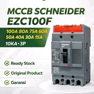 MCCB BREAKER EZC 100F 3100 MCCB EZC100F100A 3P 10KA