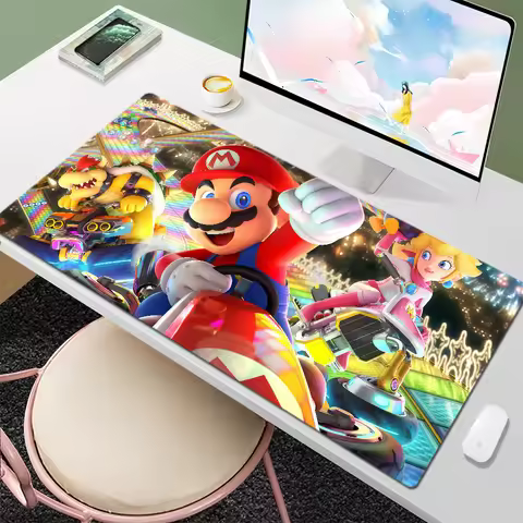Karts 8 Deluxe Cute M-Mari Mouse Pad Desk Mat Large Non-slip Anti-fray Keyboard Ergonomic Office Rub