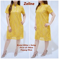 Zeline Glitter Brocade Dress