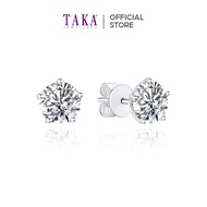 TAKA Jewellery Lab Grown Diamond Solitaire Diamond Earrings 10K Gold