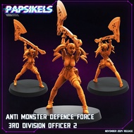 AMDF 3rd Division Officer [3]-Monster No. 8-Humanoid Human/32mm scale 3D printed miniature PSK