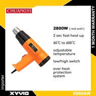 ChuangYi 2800W 60°C to 600°C Hot Air Gun Heat Gun Blower Shrink Gun Dual Temperature Control with co