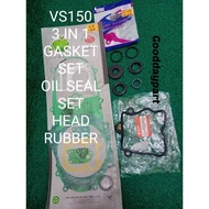 SUZUKI VS150 VS 150 COMPLETE OVERHAUL GASKET SET OIL SEAL COMP ENGINE SET CYLINDER HEAD COVER RUBBER