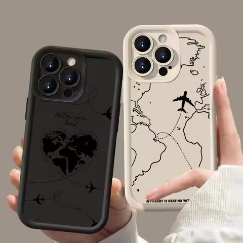 Travel-nspired Airplane Route Desian Case For Xiaomi Mi 11 Lite 5G 4G 14T 14 13T 13 12T 12 Poco X6 X