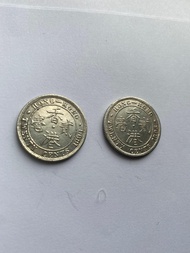 香港貳毫1893，1895各一枚