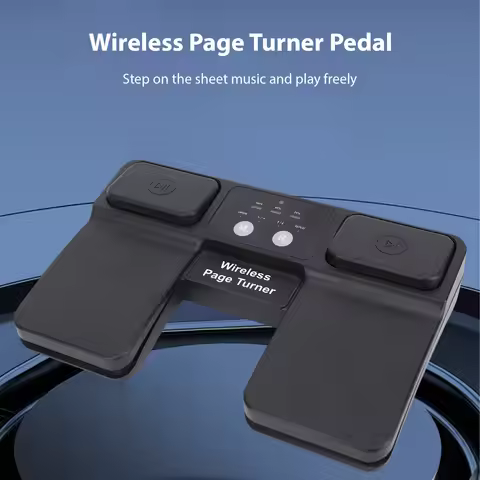 QY102 Wireless Page Turner Pedal BT Portable Music Page Turner for Piano Guitar Tablets phones Silen