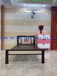 Giường Sắt khung hộp cao cấp kiểu dáng sang trọng 1mx2m - Siêu Thị Nội Thất freeship HCM