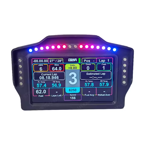 PC Simracing Game 7-inch Dashboard Multi-functional Instrument Speed Display for FANATEC Simagic MOZ