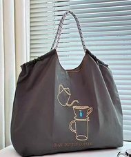 日本預訂 2色2size 選  ball n chain x blue bottle 刺繡logo 肩咩袋 手拎袋