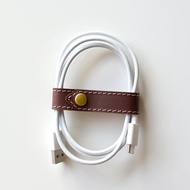 【收斂煩人的躁動】牛皮束線器 耳機線皮革整理釦環 充電線捲線器