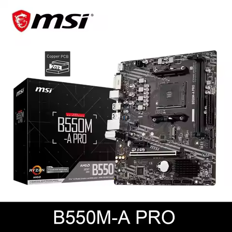 MSI B550M-A PRO AMD Gaming Motherboard AM4 DDR4 M.2 Supports Ryzen CPU R3 R5 R7 5000&3000 Series Des