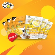 มะม่วงอบแห้งพร้อมดิปกะทิ 100กรัม และ ข้าวเหนียวทุเรียนพร้อมดิปกะทิ 50กรัม (6ซอง/แพ็ค) / Dried Mango with Coconut Milk Dip 100g and Freeze Dried Durian Sticky rice with Coconut Milk Dip 50g (6Bags/Pack) (ยี่ห้อ ชิมมะ, Chimma Brand)