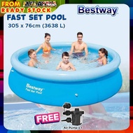 BESTWAY 57266 -Fast Setup indoor/outdoor Large Family Inflatable Swimming Pool (10 feet x 30 inch) 3
