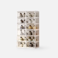 [特價]免工具可折疊12格防塵鞋櫃 透明