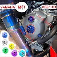 TC4/GR5 Titanium GR5 Alloy M31 Engine Center Cup screw Cap FOR YAMAHA