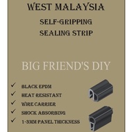 Rubber Gasket D-016 D-023 Self Gripping Sealing strip with wire carrier Weather proof rubber Switchb