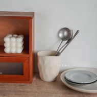 UDlab|Silent Ceramic Cup|Matte Feel|Pen Holder Mouthwash Cup Water Ceramic Bowl AD02-019
