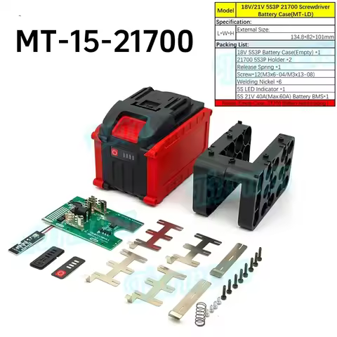 Li-ion Battery Case Box 15X21700 Protection Circuit Board PCB For Makita Battery