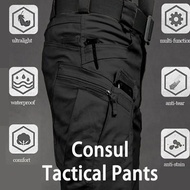 Mens City Outdoor Waterproof Tactical Multiple Pocket Cargo Pants Man Hiking Outdoor Work Pants Casu