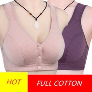 Big Size Bra 36-46 B C Cup Soft Cotton Front Closure 0.3cm Cup Thickness Push Up Seamless Wireless B