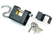 Yale 1800/80/117/1 Armour Plated Padlock Black Gate Lock