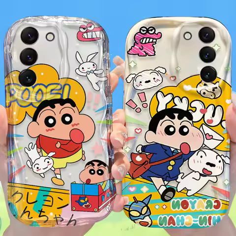 C-Crayon S-ShinChan Case for Samsung Galaxy S25 S24 S23 S22 S21 Ultra Plus S20 FE A73 A72 A71 A56 A5