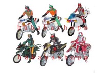 Bandai 幪面超人電單車扭蛋 5代 仮面超人電單車扭蛋 假面騎士電單車扭蛋 全新套裝 Masked Rider 扭蛋(一套6款連特别版及5張蛋紙) 從未開過原封膠袋