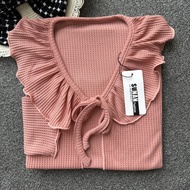 Cardigan Crop Tali Ruffle / Outer Korea / Cardigan Fuji / Korean Style