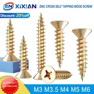 γβγM3 M3.5 M4 M5 M6 Zinc Cross Recessed Countersunk Fiberboard Chipboard Screw Flat Head Self Tappin
