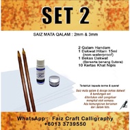 Set SP2, Set Asas Penulis Khat, Jawi, Pen Tradisional Kaligrafi Khat