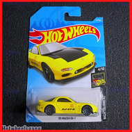 Hot Wheel Mazda RX-7 1995 Yellow 2018 Initial D Mazda RX7 Collection Series Nightburnez Hotwheels Ma