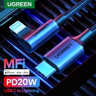 [Apple MFi Certified] UGREEN USB C to Lightning Cable Nylon Braided USB-C to iPhone Lightning Cable 18W Fast PD Charge &amp; Data Sync Compatible foriPhone 14 13 Pro Max iPhone 14 Plus iPhone 12 11 Pro Max X XS XR XS Max 8, iPad Pro 10.5 /12.9, etc