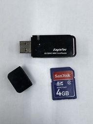 EagleTec SD Card Reader + SanDisk 4GB SDHC Card｜讀卡器 + 記憶卡