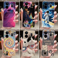 Casing For Realme GT Neo 5 Neo 5 SE GT3 Shell Aesthetic Fashion Cute Cat Back Transparent Cover For 