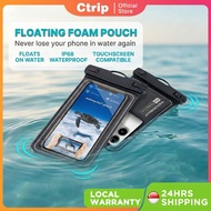 [SG] Floating Foam Waterproof Phone Pouch IP68 Dry Bag Universal Touch Screen Phone Case