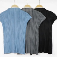 ʚɞ Miyake 2025 Summer Classic Simple Loose Small Flutter Sleeve T-Shirt Top Women's Clothing