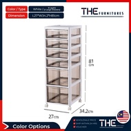 THE L27cm (3-6 Layers) Multipurpose Storage Trolley Moveable Storage Cabinet Box With Wheels
