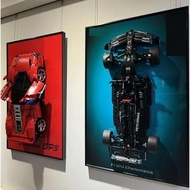 Engineering Car Brick Toy Frame Display Frame Wall Mounted Car Wall Decor Unique Design Photo 80cm x