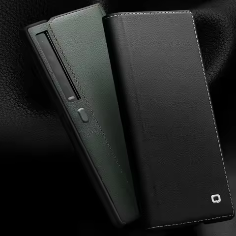 Qialino Case For Huawei Mate Xs/xs2 Genuine Leather Business Luxury Screen Flip Cover Protective Cro