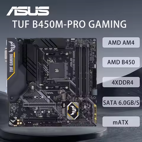 ASUS TUF B450M-PRO GAMING AMD B450 AM4 Motherboard Support R5 5600X 5600 3600 R7 5800X3D R9 5900X CP