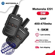 2PC Mini Walkie talkie Motorola C51 UHF Radio 5W 16 Channel 400-470MHz Digital High-Power Two-Way Ra