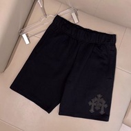 Chrome hearts 經典十字架拼皮短褲 男女短褲