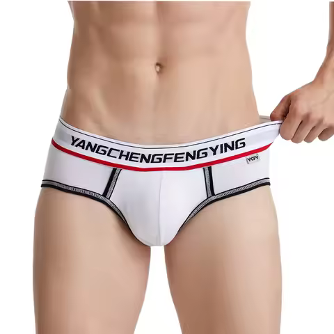 Brand Designer Men's Vintage Briefs Breathable And Comfortable Underwear Thin Fashion Solid Color Sh
