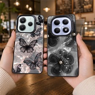 IMD Glossy Case Xiaomi Redmii Note 14 4G / 14 5G / 15 / 15 PRO Butterfly Flower Motif - G03