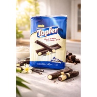 Frontier Topfer 40pcs Black&White Vanila / Milk Wafer Stick Childhood Snack Biskut Wafer Berkrim Van