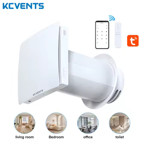 KCvents VT501 Heat Recovery Ventilation Device Wall Mounted Room Fresh Air Fan With Ceramic Hepa Fil
