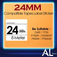 18mm 24mm 36mm compatible label tape Label printer PT D450 D600 P700 E300VP E550WVP P710BT E850TKW T