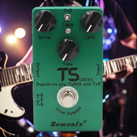 2 in 1 Overdrive Booster Pedal TS GREEN United together the classic TS9 and TS808, Perfect Upgraded 